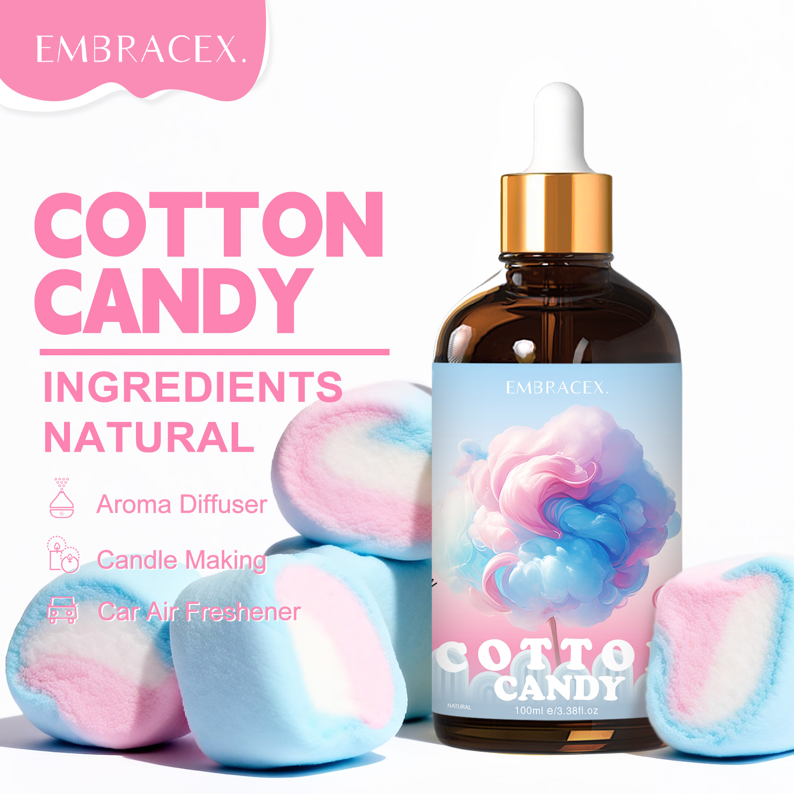 Home Fragrance Accessories - 100ml Minyak Esensial Cotton Candy untuk