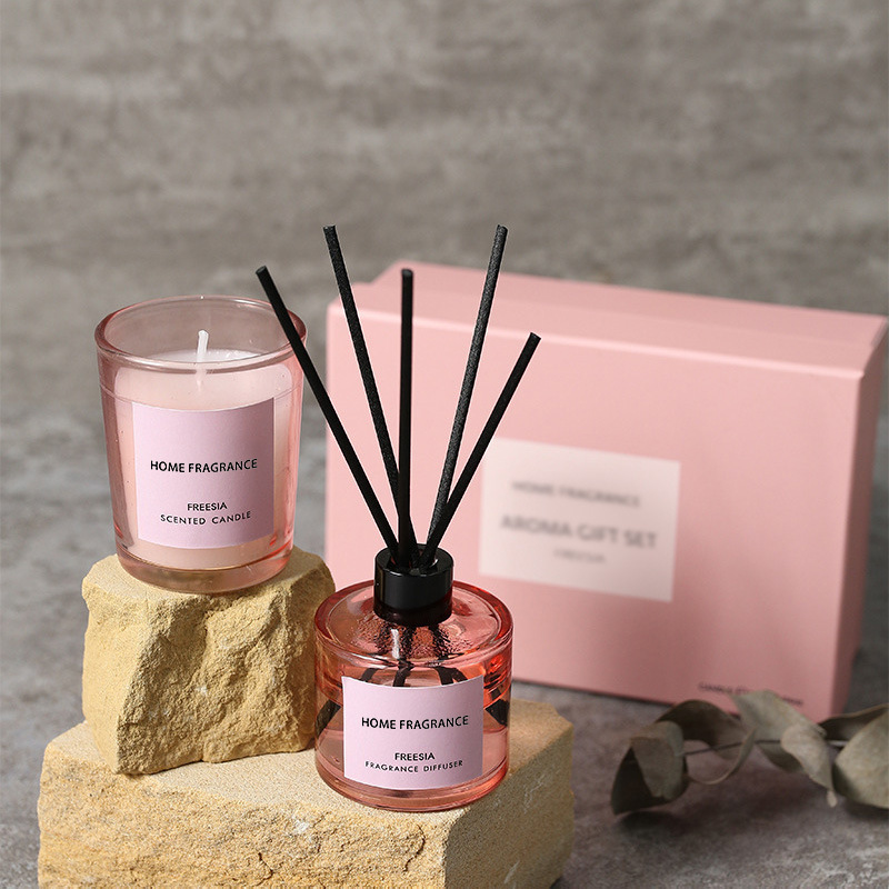 Home Fragrance Gift Set - Set Hadiah Lilin dan Reed Diffuser