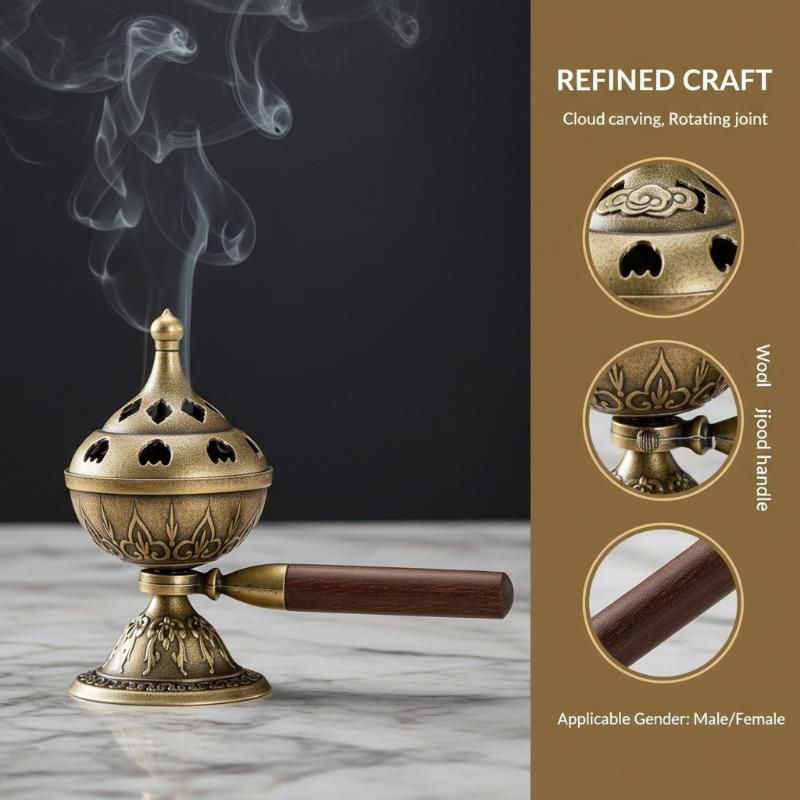 Home Fragrance Powder - Pembakar Dupa Putar Portabel Baki Dupa