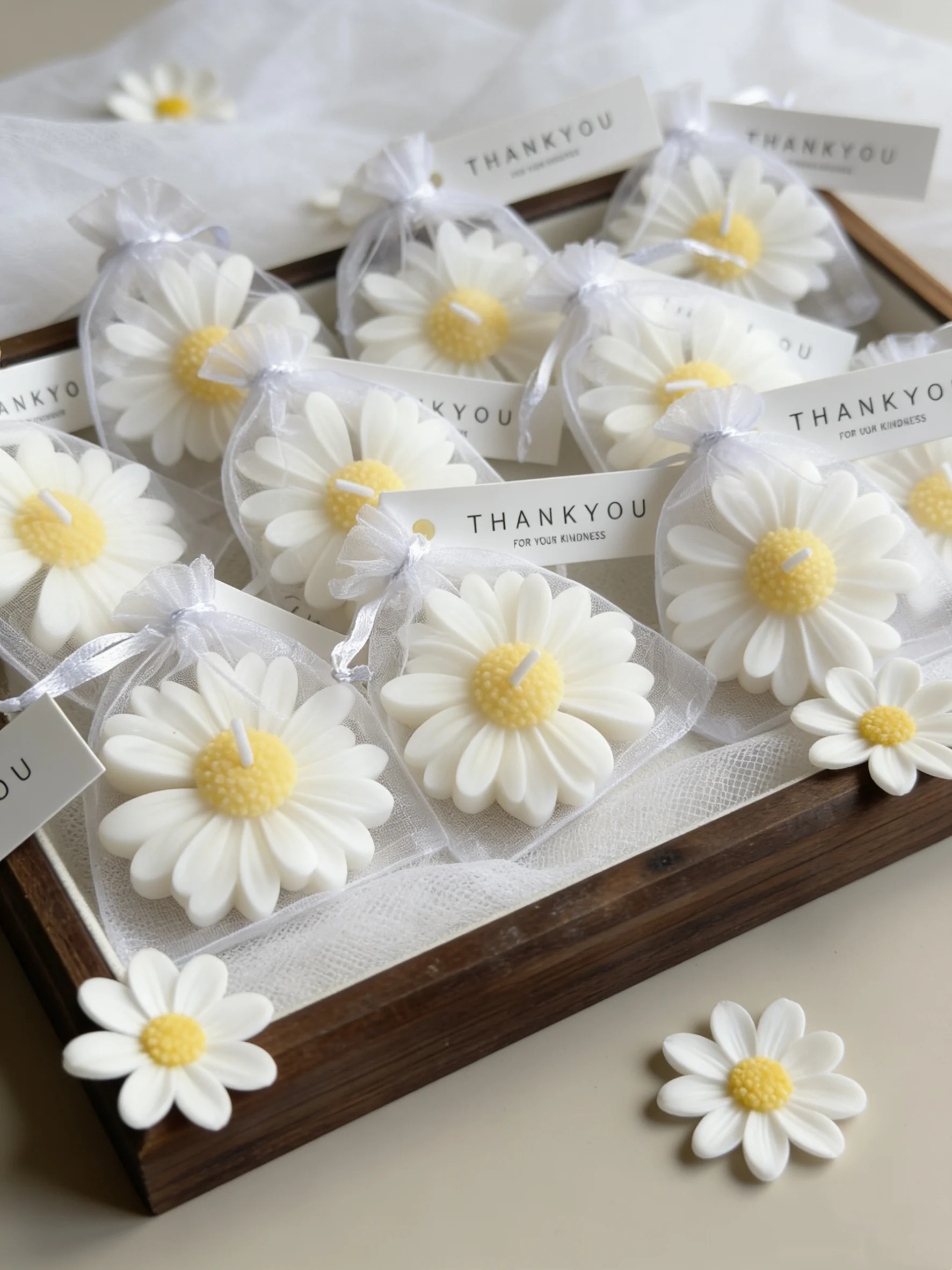 Home Fragrance Gift Set - Yes1pc/5pcs/10pcs Set Lilin Berbentuk Bunga Daisy