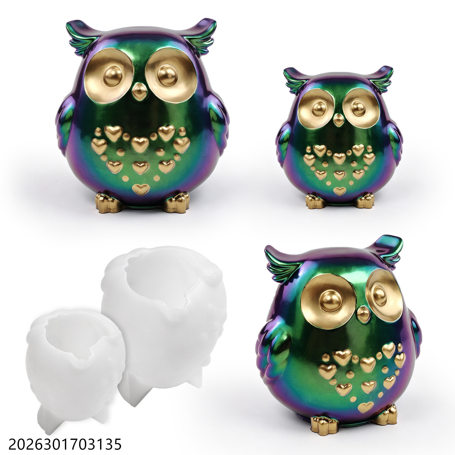 Home Fragrance Gift Set - Cetakan Silikon Burung Hantu 3D Bentuk